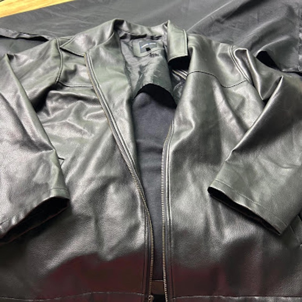 Maurice Ricard MENS Black Leather Jacket Size L